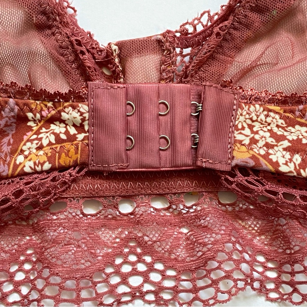 SPELL AND THE GYPSY PURPLE GOLDEN FLORAL PRINT AUBURN CITY LIGHTS LACE BRALETTE - Picture 3 of 10